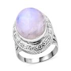 Regenbogen Mondstein Ring 925 Silber (Größe 16.00) ca. 18,61 ct