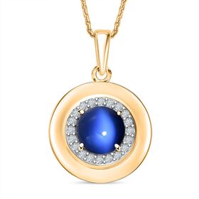 D'Joy Aurora Mondstein und Zirkon Anhänger - 2,61 ct. D'Joy Aurora Mondstein und Zirkon Anhänger - 2,61 ct.