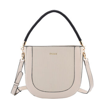 Hobo Tasche mit abnehmbarem Riemen, Gr&ouml;&szlig;e 26x8x14 cm, Beige