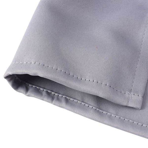 2 Stück Set - Verdunkelungsvorhänge mit Metallösen (Größe 140x240cm/Vorhang) - Hellgrau image number 4