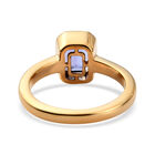 Tansanit Solitär Ring 925 Silber vergoldet  ca. 1,07 ct image number 5