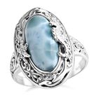 Royal Bali - Larimar Ring 925 Silber (Größe 17.00) ca. 7,89 ct