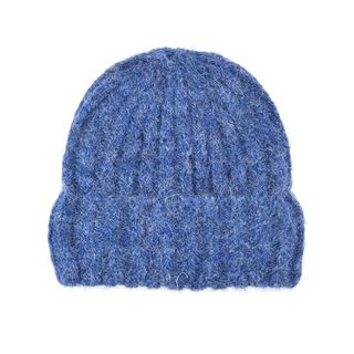 Rippstrick-Mütze mit Teddyfutter, Einheitsgröße, Jeansblau