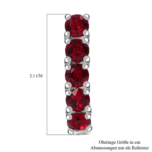 J Francis gefertigt mit SWAROVSKI- Siam Farbe Swarovski Kristall Ohrringe image number 6