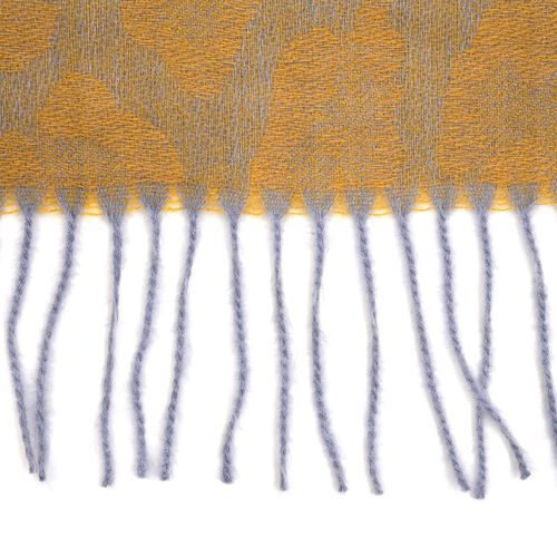 Gewebter Schal, Größe 70x184 cm, Gelb und Grau image number 1