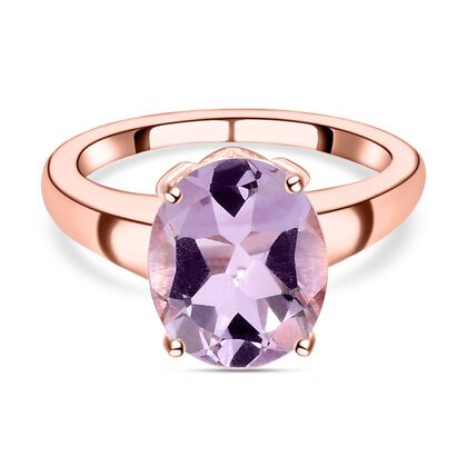 Bold Solitär Rose de France Amethyst Ring