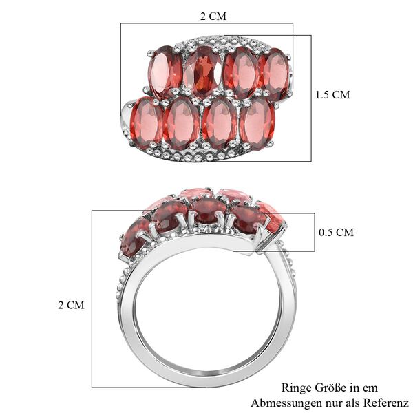 Roter Granat Ring Edelstahl, (Gr&ouml;&szlig;e 16.00), ca. 2.32 ct image number 7