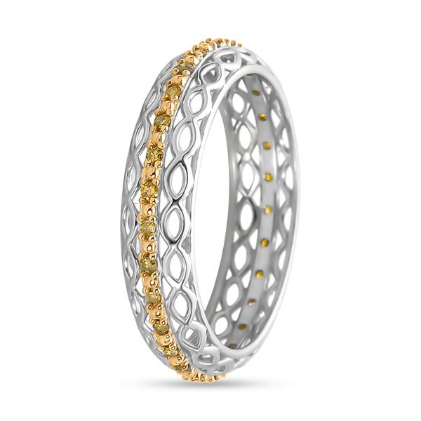 D'Joy gelber Diamant Ring, 925 Silber rhodiniert - 0,15 ct. image number 5