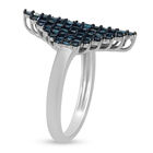 Blauer Diamant Ring 925 Silber platiniert  ca. 1,00 ct image number 3