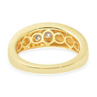 Moissanit Ring 925 Silber vergoldet  ca. 0,30 ct image number 6