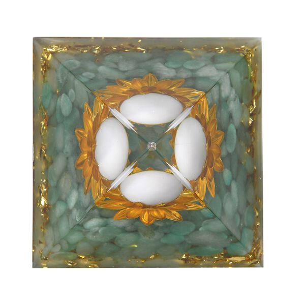 Edelstein Pyramide mit Rosenquarz und Quarz Lebensbaum, koralle image number 5