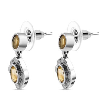 Citrin Ohrringe  Edelstahl ca. 1.52 ct