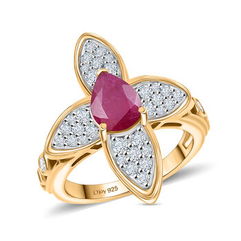D'Joy Afrikanischer Rubin und Zirkon Ring - 2,40 ct.