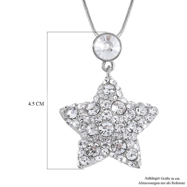 Weißer Kristall Halskette ca. 70 cm image number 7