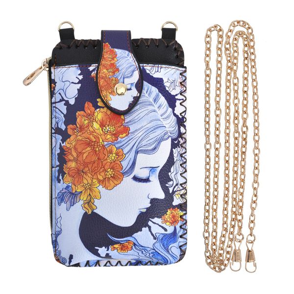 Handy Crossbody-Tasche aus Kunstleder, Frau image number 4