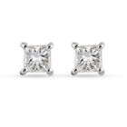 RHAPSODY - Diamant (Prinzessinnen-Schliff) Ohrstecker, zertifiziert VS E-F, 950 Platin ca. 0.20 ct