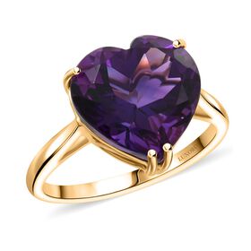 LUXORO AAA Lusaka Amethyst Herz Ring in 417 Gold - 5,65 ct.