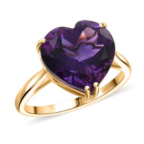 LUXORO AAA Lusaka Amethyst Herz Ring in 417 Gold - 5,65 ct. image number 0