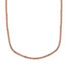 Champagner Zirkonia Halskette ca. 45 cm Messing Standard