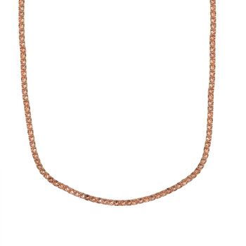 Flexible Champagner Zirkonia-Halskette, 45-66cm