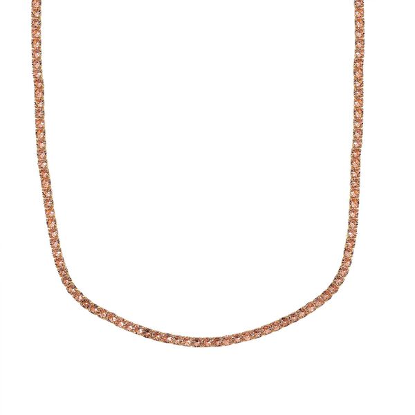 Flexible Champagner Zirkonia-Halskette, 45-66cm