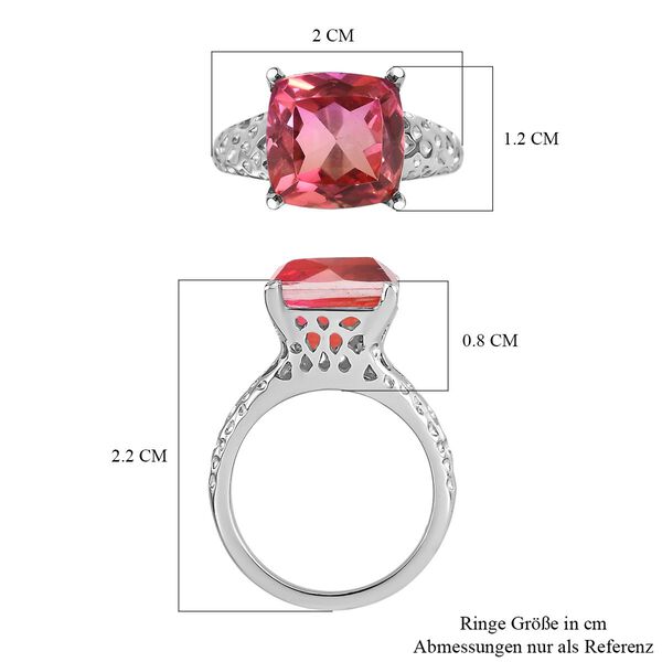 Sunset Quarz Triplette Ring, Edelstahl, (Gr&ouml;&szlig;e 20.00), ca. 4.85 ct image number 6
