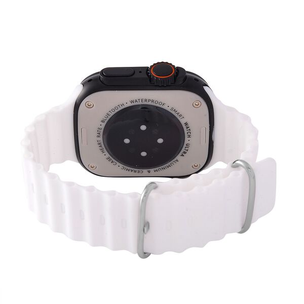 I20 Ultra 2 Max Suit - 10-in-1 Smartwatch-Komplettset mit Smartwatch, Gold-Drehkrone, Kopfh&ouml;rern, Displayschutz, Ladekabel und 7 Wechselarmb&auml;ndern, Schwarz image number 5