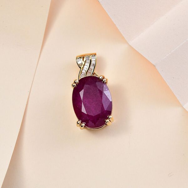 Royal Bali Kollektion- Afrikanischer Rubin und Diamant-Anhänger - 15,27 ct. image number 8