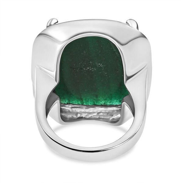 Gr&uuml;ner Aventurin Ring, Edelstahl (Gr&ouml;&szlig;e 16.00) ca. 26.52 ct image number 6