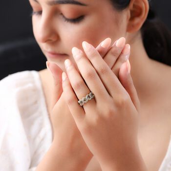 Nat&uuml;rlicher, goldener Tansanit und wei&szlig;er Zirkon-Ring - 2,12 ct.