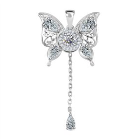 Moissanit Schmetterling Anhänger, ca. 2,65 ct.