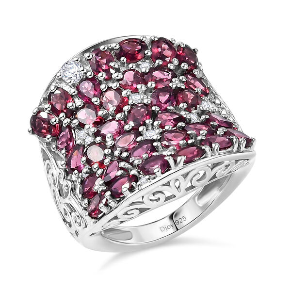 D'Joy AA nat&uuml;rlicher Rhodolith Granat und Zirkon Ring - 7,50 ct. image number 3