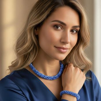 Blaues Kristall Schmuckset