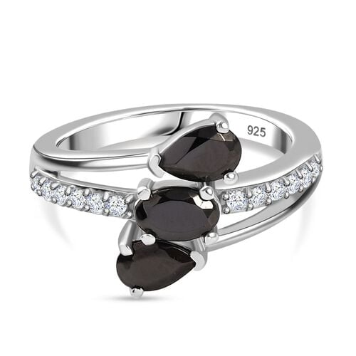 Elite Shungit und Zirkon Ring - 1,01 ct. image number 0
