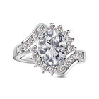 LUSTRO STELLA - Weißer Zirkonia Ring 925 Silber rhodiniert (Größe 16.00)