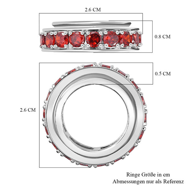 Granat Zirkonia Spinning Ring - 8,01 ct. image number 6