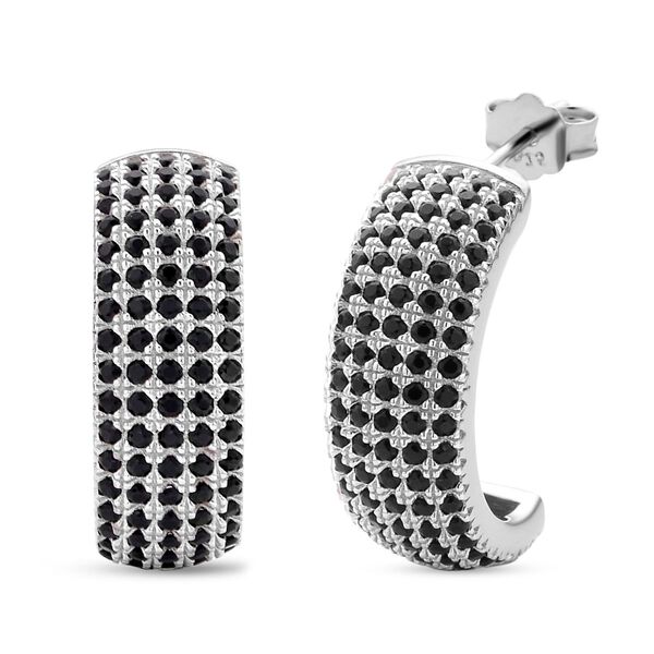 Schwarze Spinell Ohrringe, 925 Silber rhodiniert ca. 0,84 ct image number 4