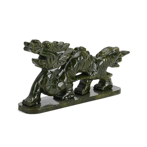 Handgefertigte Figur aus Serpentin, Drachen, 18x9x4cm image number 3