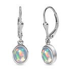 Natürliche, äthiopische Opal-Ohrringe, 925 Silber platiniert ca. 1,50 ct