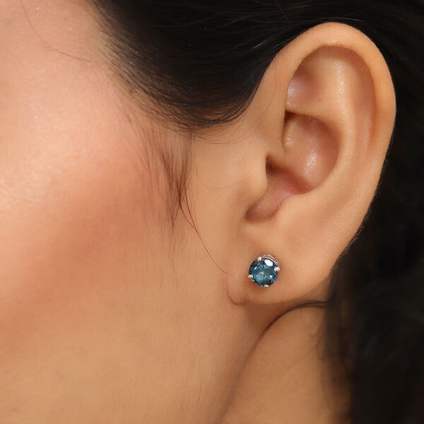 London Bluetopas Ohrstecker 925 Silber platiniert ca. 2,03 ct image number 3