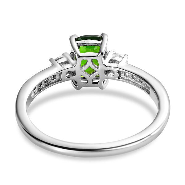 Nat&uuml;rlicher Chromdiopsid und Zirkon-Ring - 1,26 ct. image number 6