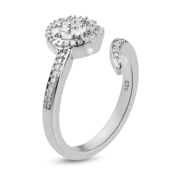 Diamant Ring 925 Silber Platin-Überzug image number 4