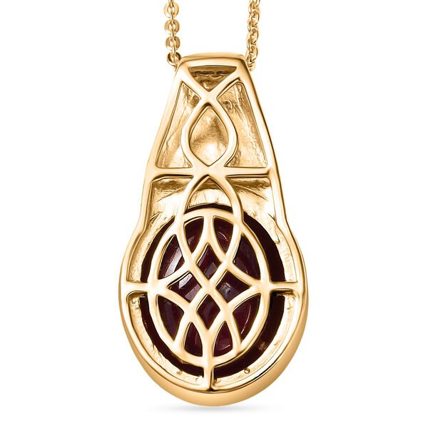 AAA afrikanischer Rubin Anh&auml;nger mit 50cm Kette - 13 ct. image number 5