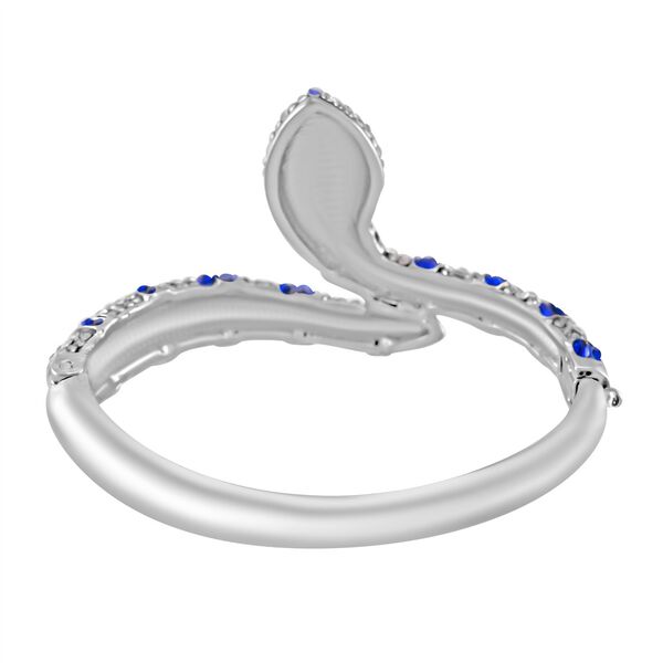 Blauer und weißer Kristall-Armreif, 18 cm image number 4