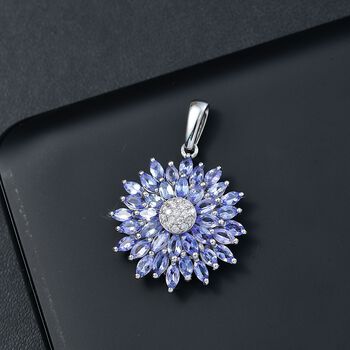 Tansanit und Moissanit Anh&auml;nger - 2,97 ct.