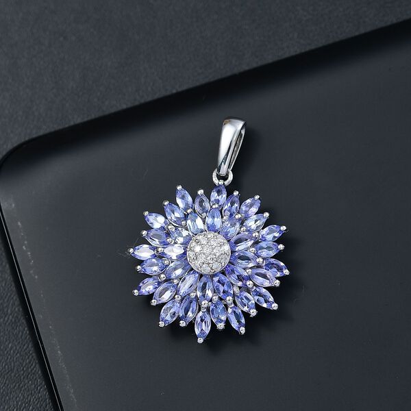 Tansanit und Moissanit Anhänger - 2,97 ct. image number 2