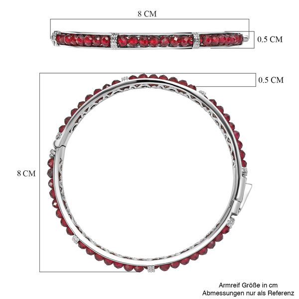 Roter Granat-Armreif, 19 cm - 20,25 ct. image number 5