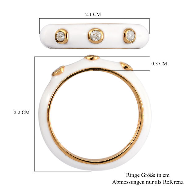 Diamant emaillierter Ring - 0,10 ct. image number 7