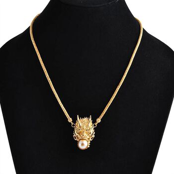 Royal Bali - DJoy AAA Goldene S&uuml;dsee Perle (11-12 mm) Halskette ca. 45 cm, 925 Silber, Gold Vermeil