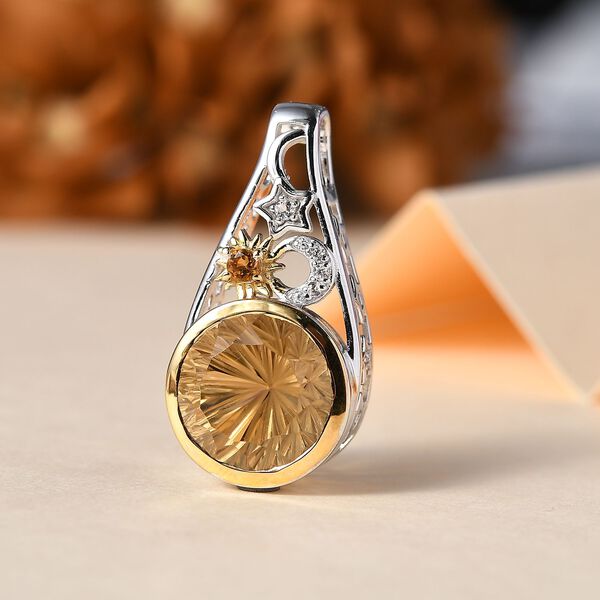 GP Kollektion - Citrin Anhänger 925 Silber  ca. 4.19 ct image number 2